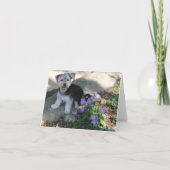 Happy Puppy Blank Note Card Karte (Vorderseite)