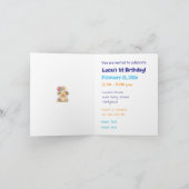 Happy Puppy, Boy, Let's Pawty, 1st Birthday, Card, Einladung (Innenseite)