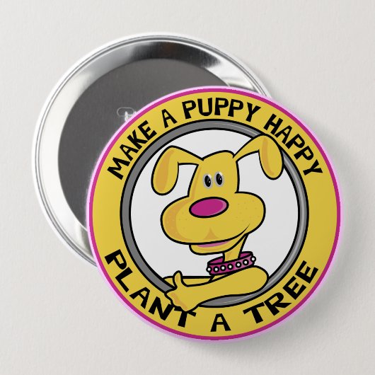 Happy Puppy - Button (Vorne & Hinten)
