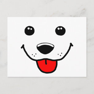 Happy Puppy Face Postkarte