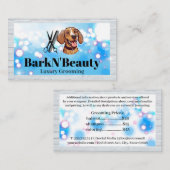 Happy Puppy | Grooming Tools | Bokeh Visitenkarte (Vorne/Hinten)