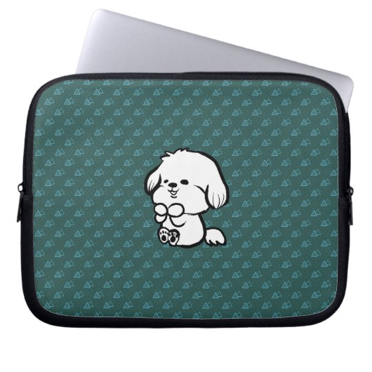 Happy Puppy Laptopschutzhülle (Vorderseite)