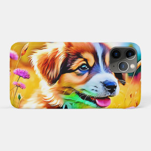 Happy Puppy Meadow Design Case-Mate iPhone Hülle