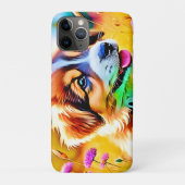 Happy Puppy Meadow Design Case-Mate iPhone Hülle (Rückseite)