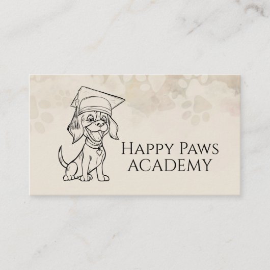 Happy Puppy Student - Dog Training Visitenkarte (Vorderseite)