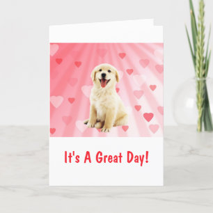 Happy Puppy Valentine's Day Feiertagskarte