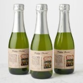 Happy Purim - פ ר י ם ש מ ו ח Schaumweinetikett (Flaschen)