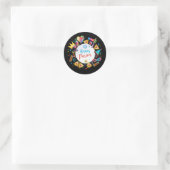 Happy Purim Basket Geschenke, Dekoration, Ornament Runder Aufkleber (Tasche)