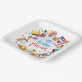 Happy Purim Basket Gifts, Decoration, Ornaments Pappteller (Gewinkelt)