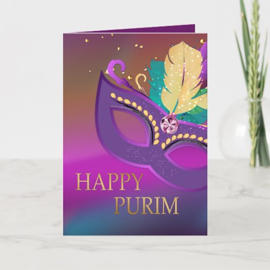 Happy Purim - Chag Purim Jüdischer Feiertag Karte (Vorderseite)