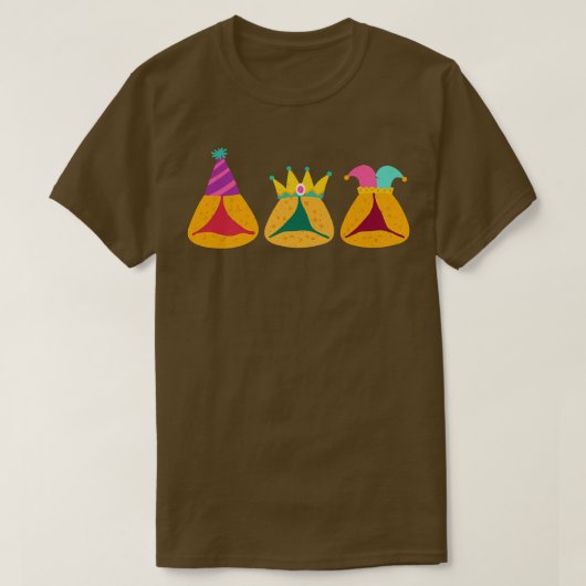 Happy Purim Costume Idee Niedlichen Hamantaschen T-Shirt (Design vorne)