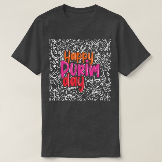 Happy Purim Day Costume Jüdischer Holliday Cool T-Shirt (Design vorne)