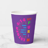 HAPPY PURIM Esther 4:14 für solch eine Zeit wie di Pappbecher (Vorderseite)