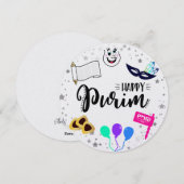 Happy Purim Feiertagskarte (Vorne/Hinten)