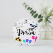 Happy Purim Feiertagskarte (Stehend Vorderseite)