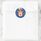 Happy Purim Festival Funny Clown Kinder Party Runder Aufkleber (Tasche)
