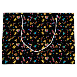 Happy Purim Festival Kinder Party Geschenke Muster Große Geschenktüte