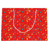 Happy Purim Festival Kinder Party Geschenke Rotes Große Geschenktüte (Vorderseite)