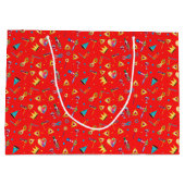 Happy Purim Festival Kinder Party Geschenke Rotes Große Geschenktüte (Rückseite)