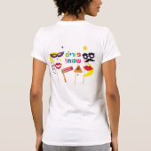 Happy Purim Festival Kinder Party Hebräisch T-Shirt (Rückseite)