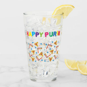 Happy Purim Festival Kinder Party Pattern Urlaub Glas