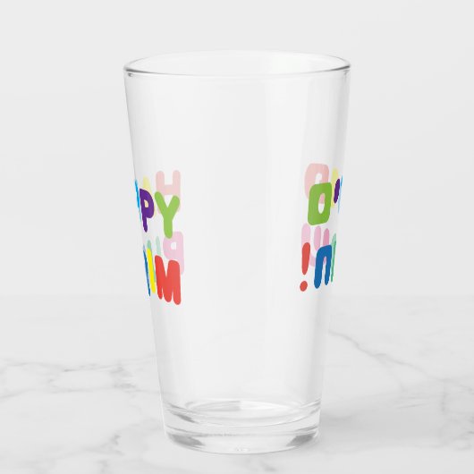 Happy Purim Festival Kinder Party Pattern Urlaub Glas (Rechts)