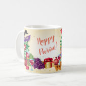 Happy Purim Festival Kinder Party Urlaub Kaffeetasse (Vorderseite Links)