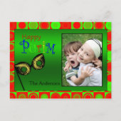 Happy Purim Foto Card Postkarte (Vorderseite)