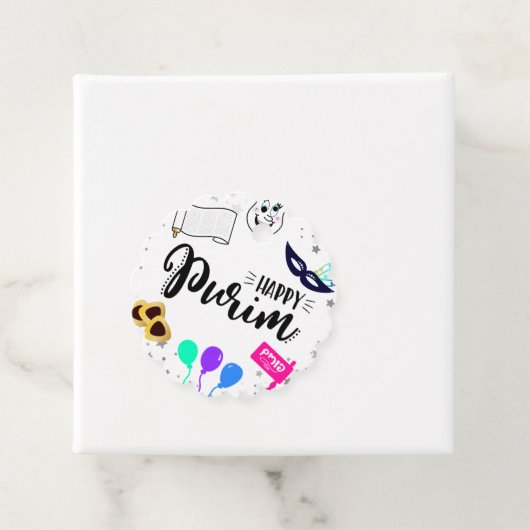 Happy Purim Geschenkanhänger (Beispiel)