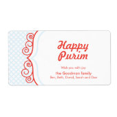 Happy Purim - Gif Label (Vorne)