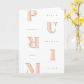 Happy Purim in neutralen Mishloach Manot Karte (Gelbe Blume)