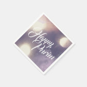 Happy Purim in Sparkle und Lila Serviette (Ecke)