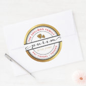 Happy Purim Mishloach Manos Kosher Details Großes Runder Aufkleber (Umschlag)