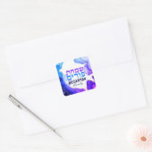 Happy Purim - Mishloach Manot Hebrew Purim Sameach Quadratischer Aufkleber (Umschlag)