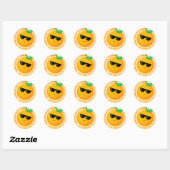 Happy Purim Orange Sie Glad Round Sticker (Blatt)