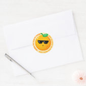 Happy Purim Orange Sie Glad Round Sticker (Umschlag)