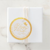 Happy Purim REAL Gold Foil Script Geschenkanhänger (Mit Box)