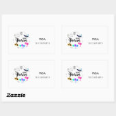 Happy Purim Rechteckiger Aufkleber (Blatt)