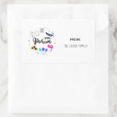 Happy Purim Rechteckiger Aufkleber (Tasche)