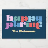 Happy Purim sameach label for mishloach manot Lebensmitteletikett (Einzelnes Label)