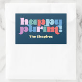 Happy Purim Sameach Label für Mishloach Manot Rechteckiger Aufkleber (Tasche)