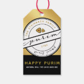HAPPY PURIM Script Personalisiert Gold Geschenkmar Geschenkanhänger (Vorderseite)