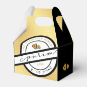 HAPPY PURIM Script Personalisiert Mishloach Manos Geschenkschachtel (Vorderseite)