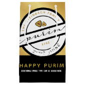HAPPY PURIM Script Personalisiert Mishloach Manos Kleine Geschenktüte (Vorderseite)