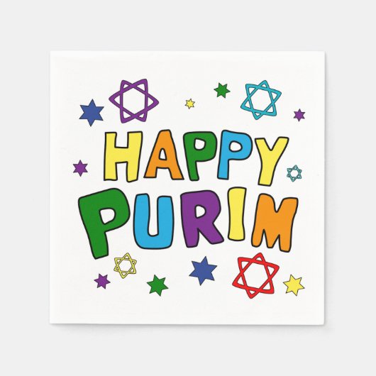 Happy Purim! Servietten (Vorderseite)