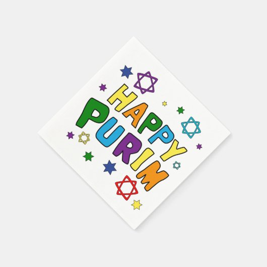 Happy Purim! Servietten (Ecke)