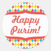 Happy Purim Sticker (Vorderseite)