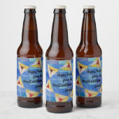 Happy Purim von Ihrer Familie - Bierflaschen-Etike Bierflaschenetikett (Flaschen)
