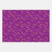 Happy Purim Wrapping Paper Flat Sheet Set 3 Geschenkpapier Set (Vorderseite 3)