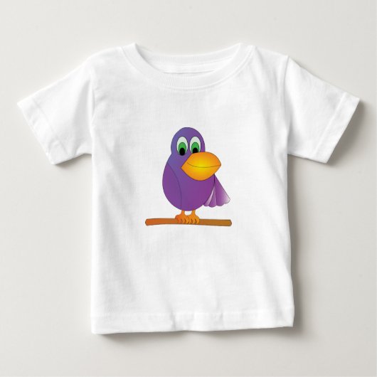 Happy Purple Parrot Babytee Baby T-shirt (Vorderseite)